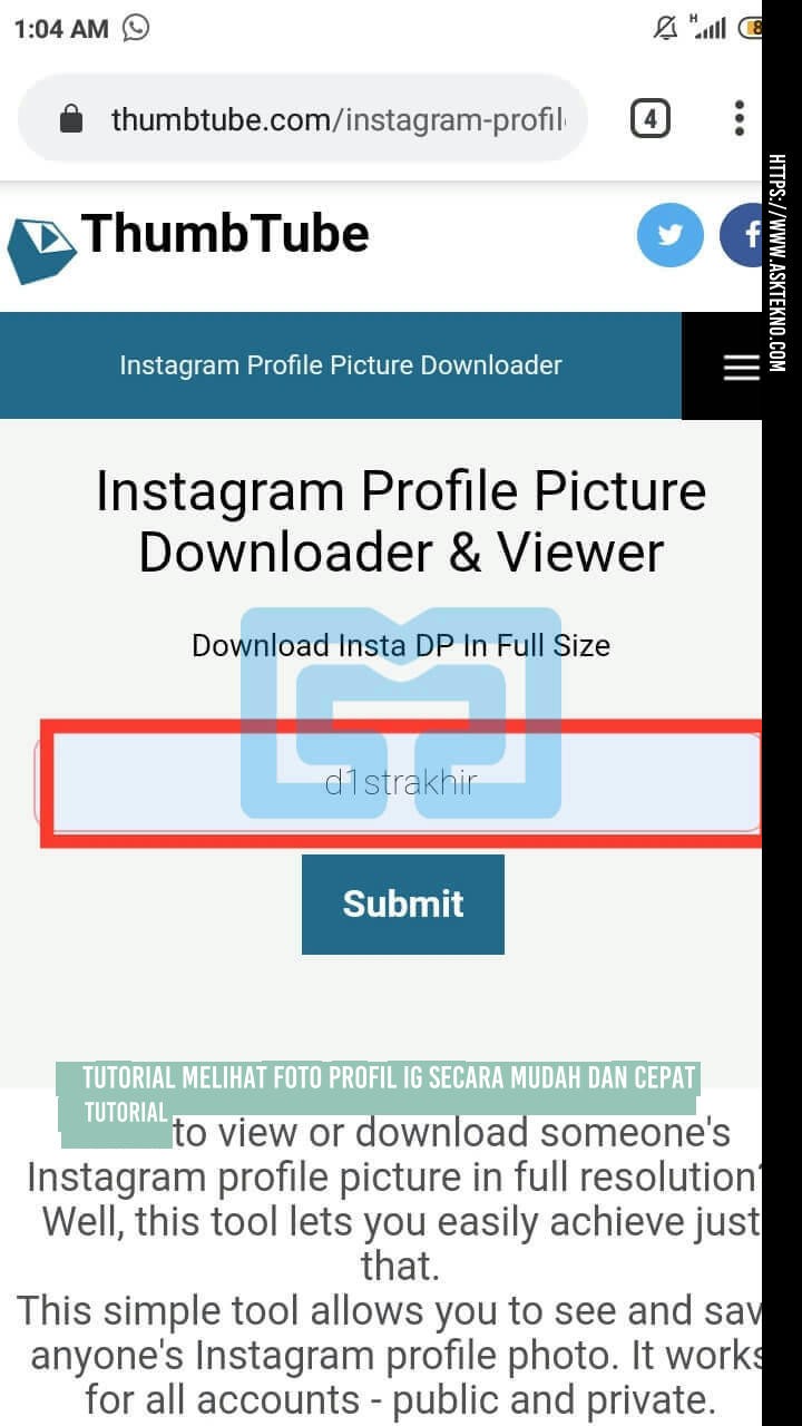 AskTekno | Tutorial Melihat Foto Profil IG Secara Mudah dan Cepat