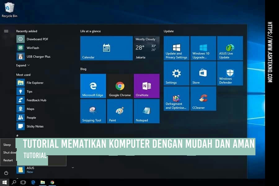 AskTekno | Tutorial Mematikan Komputer dengan Mudah dan Aman