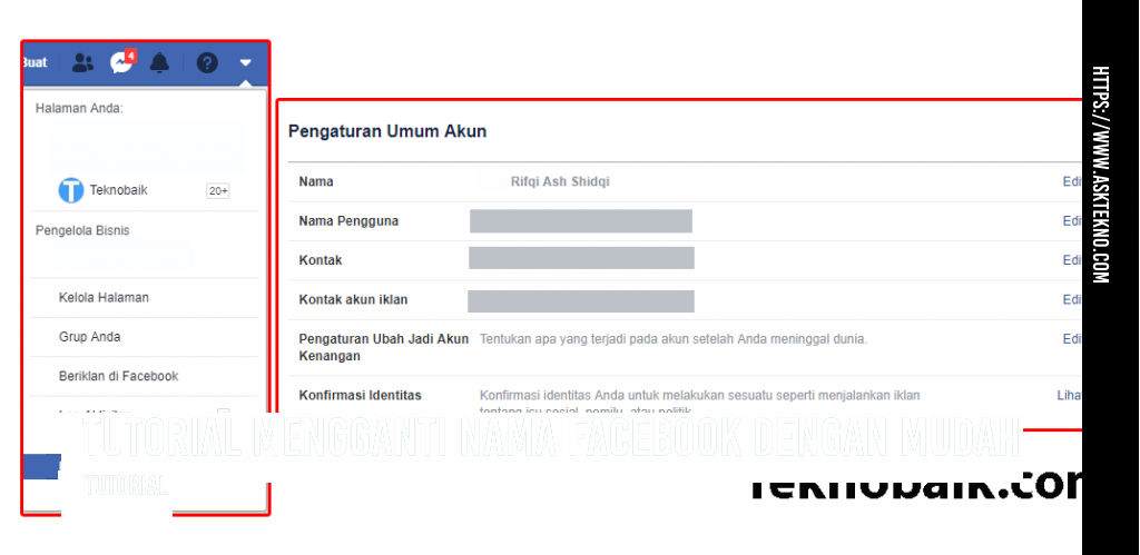 AskTekno | Tutorial Mengganti Nama Facebook dengan Mudah