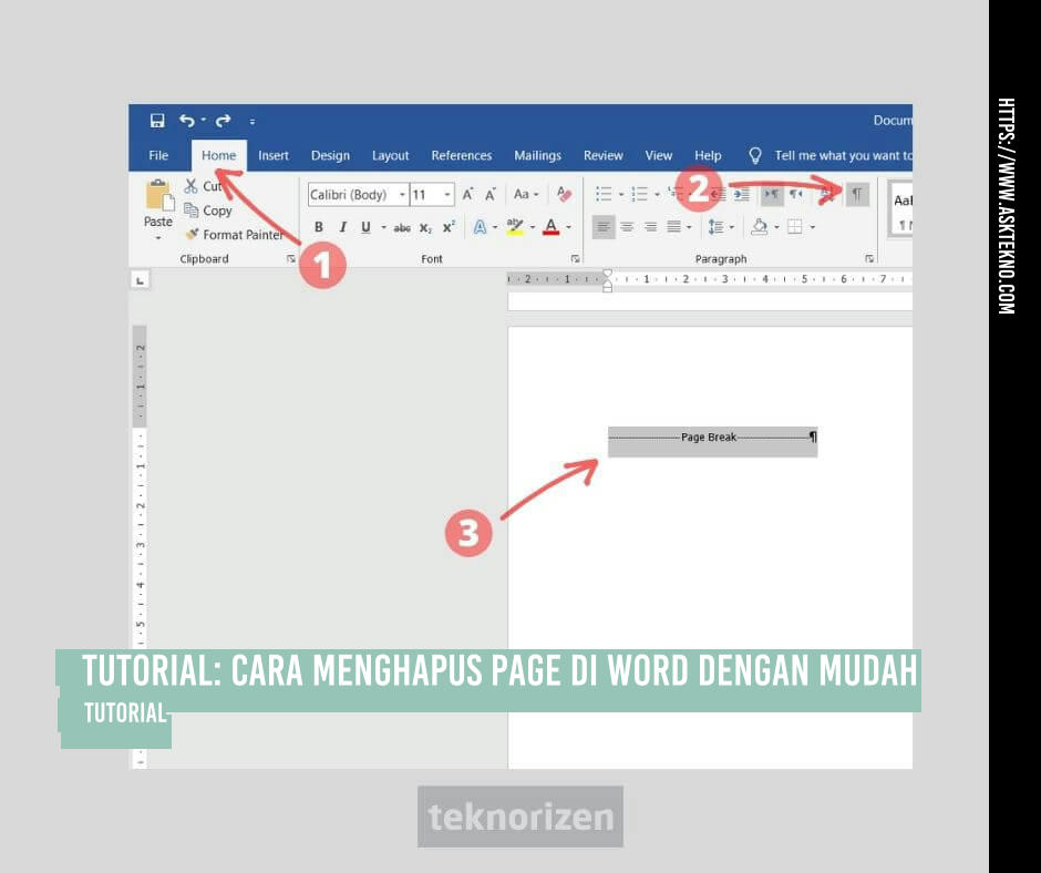 AskTekno | Tutorial: Cara Menghapus Page di Word dengan Mudah