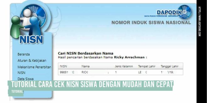 AskTekno | Cek NISN Siswa dengan Mudah dan Cepat